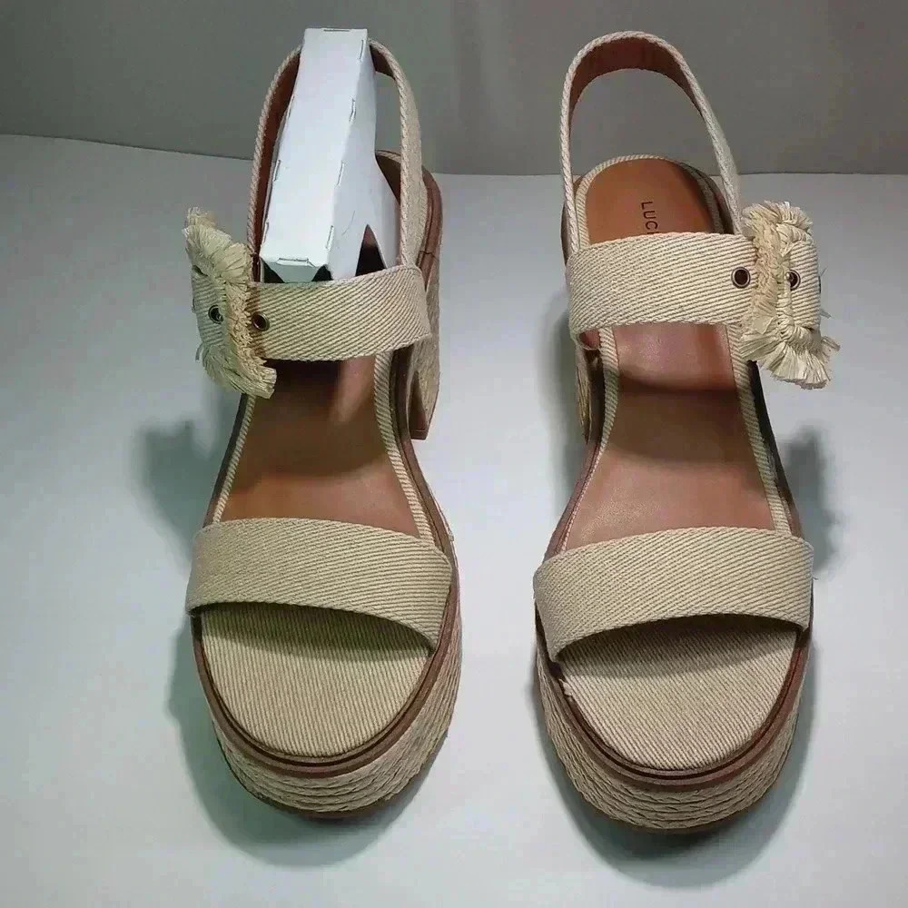 Lucky brand women's Yidris Espandrille platform sandal Healed - Picture 9 of 12